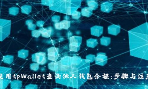 如何使用tpWallet查询他人钱包余额:步骤与注意事项